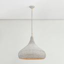 Aged Brass Hampstead Pendant 28" by Hudson Valley, view 2