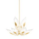 Gold Leaf Blossom Chandelier 29" by Hudson Valley