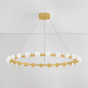 Vintage Brass Linus Chandelier 45.25" by Corbett Lighting, view 3