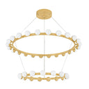 Vintage Brass Linus Chandelier 61" by Corbett Lighting, view 6