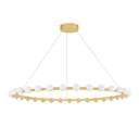 Vintage Brass Linus Chandelier 61" by Corbett Lighting, view 4
