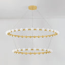 Vintage Brass Linus Chandelier 61" by Corbett Lighting