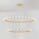 Vintage Brass Linus Chandelier 61" by Corbett Lighting, view 2