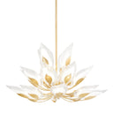 Gold Leaf Blossom Chandelier 40.5" by Hudson Valley