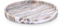 Barletta Genuine Marble Round Tray - Brown