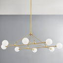 Aged Brass Andrews Chandelier 46" by Hudson Valley, view 3