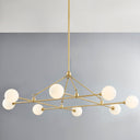 Aged Brass Andrews Chandelier 46" by Hudson Valley, view 2