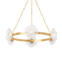 Vintage Gold Leaf Almandine Chandelier 41.25" by Corbett Lighting