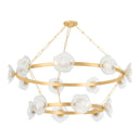 Vintage Gold Leaf Almandine Chandelier 60.75" x 26" by Corbett Lighting