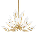 Gold Leaf Blossom Chandelier 55" by Hudson Valley