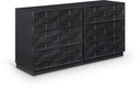 Weave Oak Veneer Dresser - Black