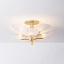 Vintage Gold Leaf Kamal Semi Flush 28.5" by Corbett Lighting, view 6