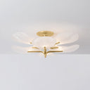 Vintage Gold Leaf Kamal Semi Flush 43" by Corbett Lighting, view 3