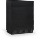 Scallop Oak Veneer Chest - Black