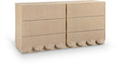 Scallop Oak Veneer Dresser - Natural