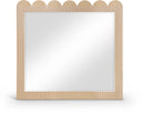 Scallop Oak Veneer Mirror - Natural