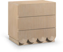 Scallop 24" Oak Veneer Nightstand - Natural