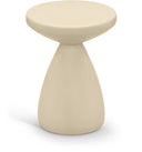 Anika Iron End Table - Cream