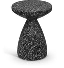 Anika Terrazzo Pattern Iron Terrazo End Table - Black