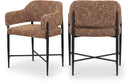 Dame Fabric Upholstered Dining Chair - Cognac