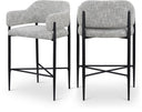 Dame Fabric Upholstered Counter Stool - Grey