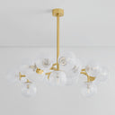 Vintage Polished Brass Glasgow Chandelier 46" by Corbett Lighting, view 4