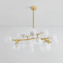 Vintage Polished Brass Glasgow Chandelier 46" by Corbett Lighting, view 7