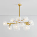 Vintage Polished Brass Glasgow Chandelier 46" by Corbett Lighting, view 2