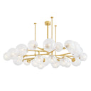Vintage Polished Brass Glasgow Chandelier 67.25" by Corbett Lighting, view 2