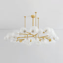 Vintage Polished Brass Glasgow Chandelier 67.25" by Corbett Lighting, view 3