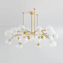 Vintage Polished Brass Glasgow Chandelier 67.25" by Corbett Lighting, view 4