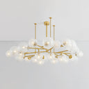 Vintage Polished Brass Glasgow Chandelier 67.25" by Corbett Lighting