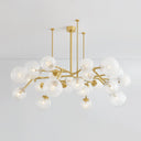 Vintage Polished Brass Glasgow Chandelier 67.25" by Corbett Lighting, view 5