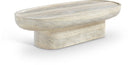Tivoli Travertine Finish Indoor / Outdoor Concrete Coffee Table - Natural