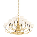 Vintage Brass Brahma Chandelier 48.75" by Corbett Lighting, view 4