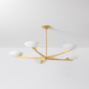 Vintage Gold Leaf Malachite Chandelier 52" by Corbett Lighting