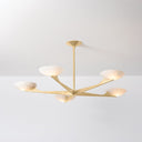 Vintage Gold Leaf Malachite Chandelier 52" by Corbett Lighting, view 3