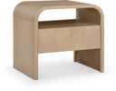 Giada 26" Solid Wood And Veneer Nightstand - Natural