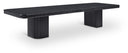 Mohari 112" Solid Wood And Oak Veneer Dining Table - Black
