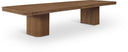 Mohari 112" Solid Wood And Oak Veneer Dining Table - Brown