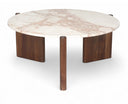 Varenna Genuine Marble Top And Acacia Wood Base Coffee Table - Breccia