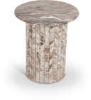 Genoa Marble End Table - Brown