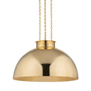 Vintage Brass Perseus Pendant 20" by Corbett Lighting, view 7