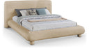 Blair Chenille Fabric Upholstered Bed - Beige