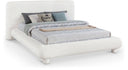 Blair Chenille Fabric Upholstered Bed - Cream