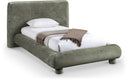 Blair Chenille Fabric Upholstered Twin Bed - Green