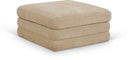 Stellar Chenille Fabric Upholstered Modular Ottoman - Beige