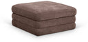 Stellar Chenille Fabric Upholstered Modular Ottoman - Brown