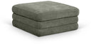 Stellar Chenille Fabric Upholstered Modular Ottoman - Green