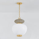 Vintage Brass Syros Pendant 13.75" by Corbett Lighting, view 5
